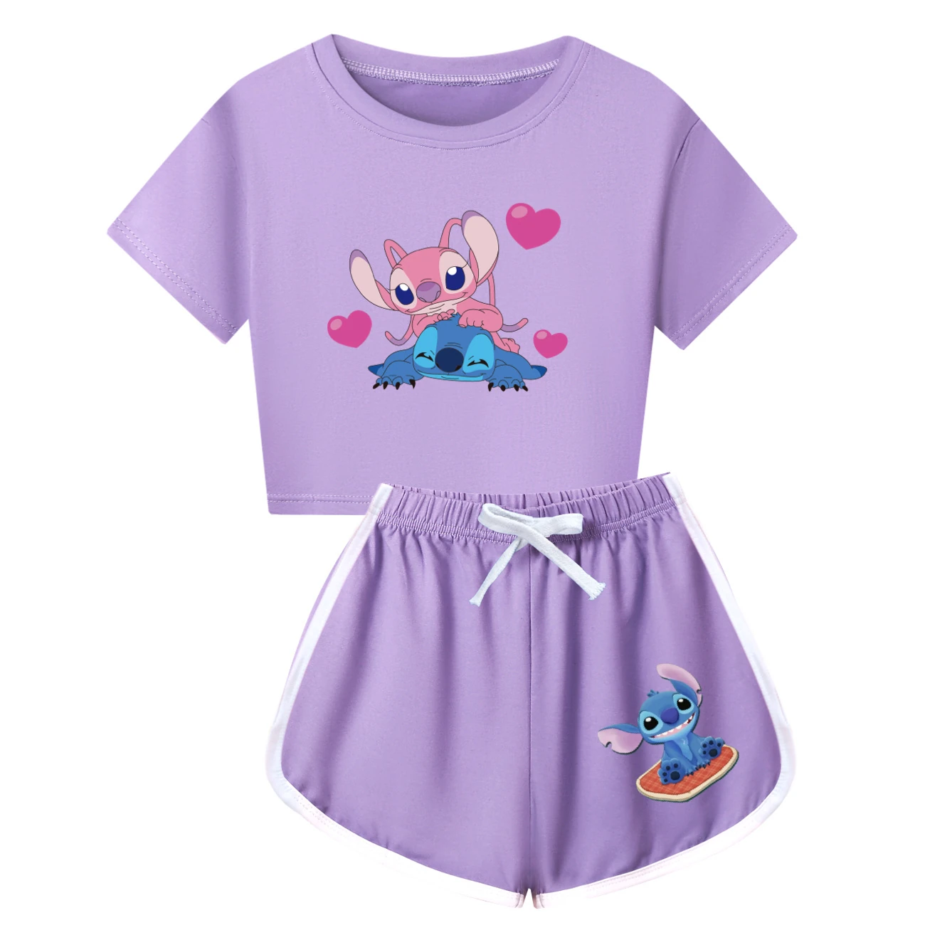 Family Mixed-Sleeve Lounge Collection — 3505, Style 19 · Purple