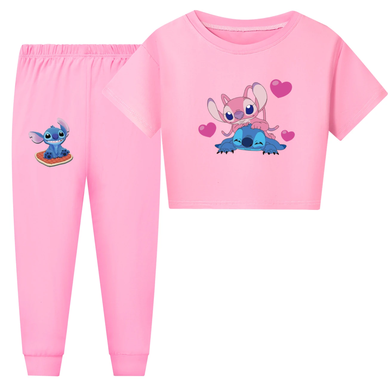 Family Mixed-Sleeve Lounge Collection — 3505, Style 29 · Short Sleeve · Pants · Purple