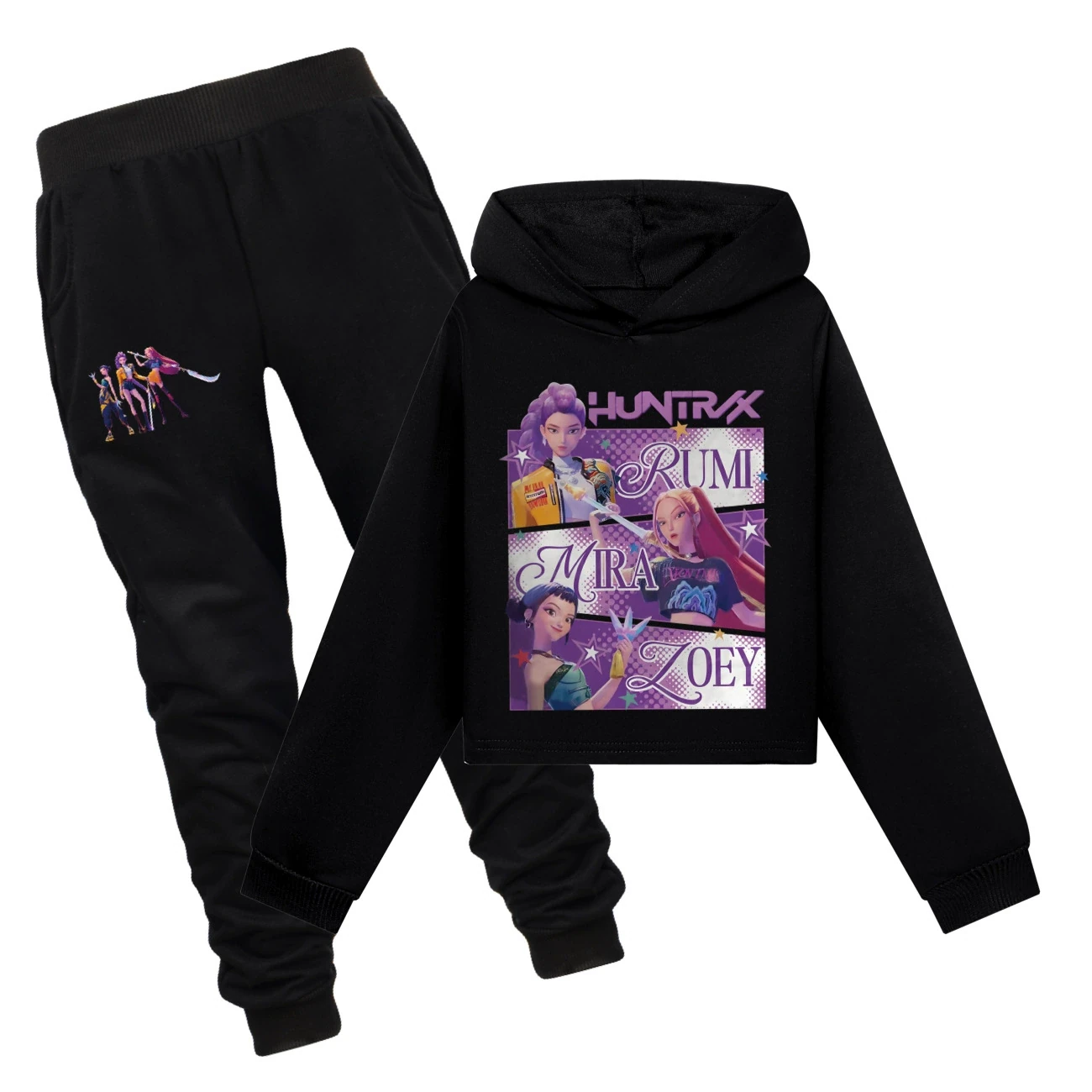 Cropped Hoodie Set — 4829 Edition, Style 10 · Set · Black
