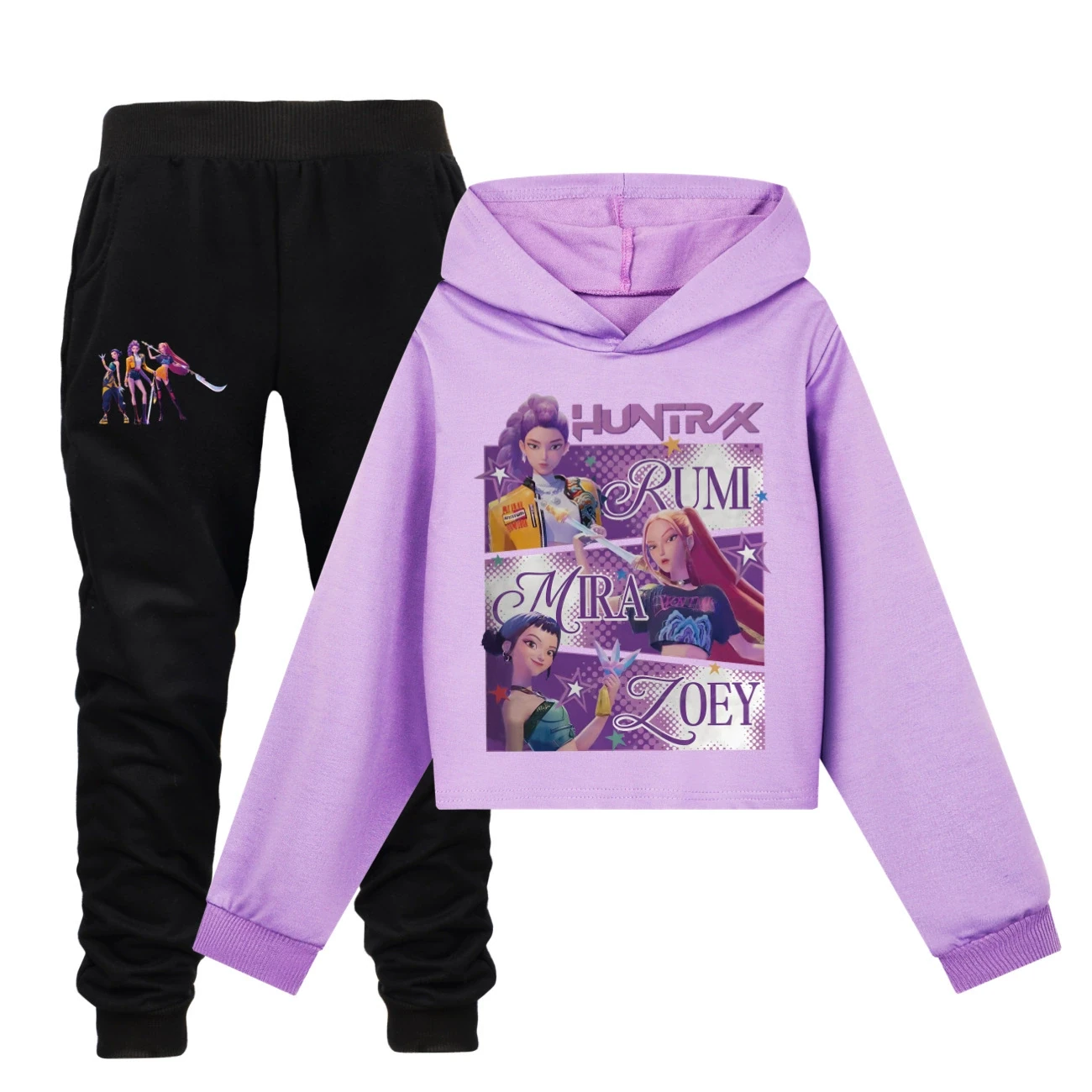 Cropped Hoodie Set — 4829 Edition, Style 15 · Set · Purple