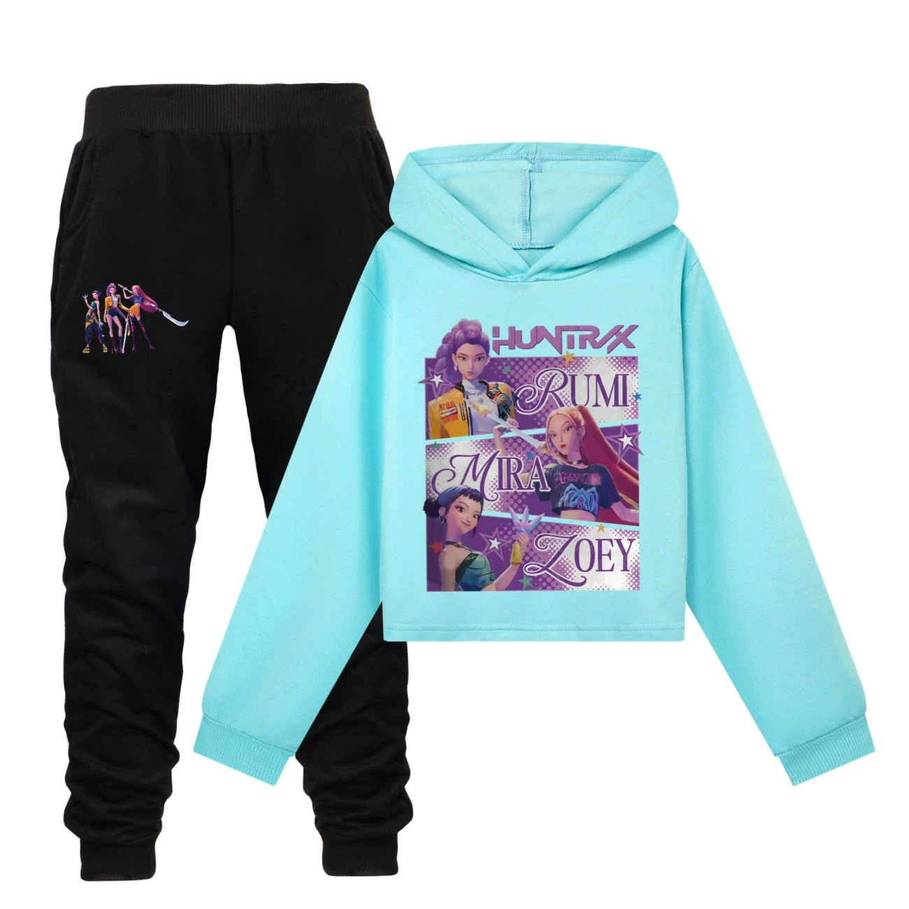 Cropped Hoodie Set — 4829 Edition, Style 17 · Set · Sky Blue