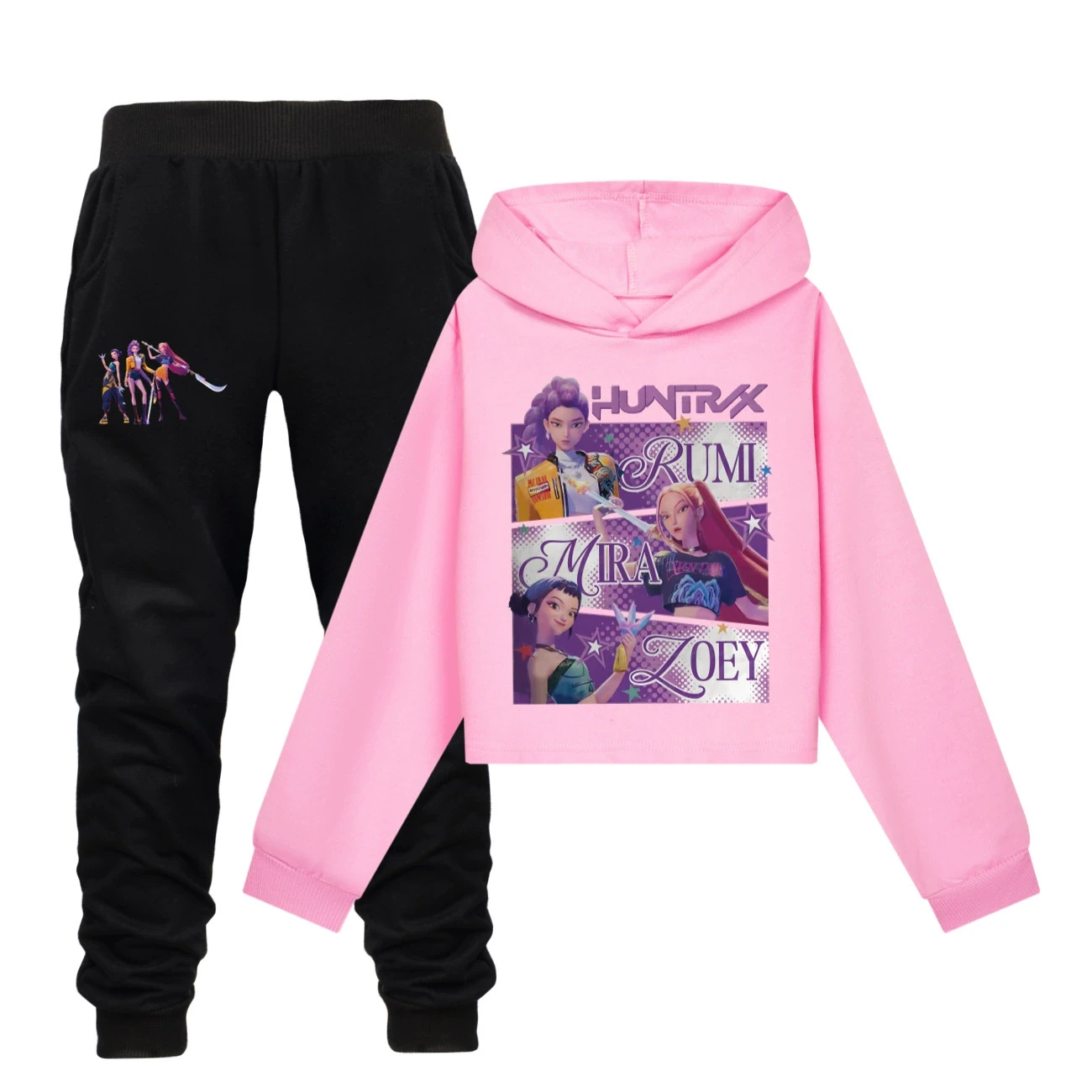 Cropped Hoodie Set — 4829 Edition, Style 19 · Set · Pink