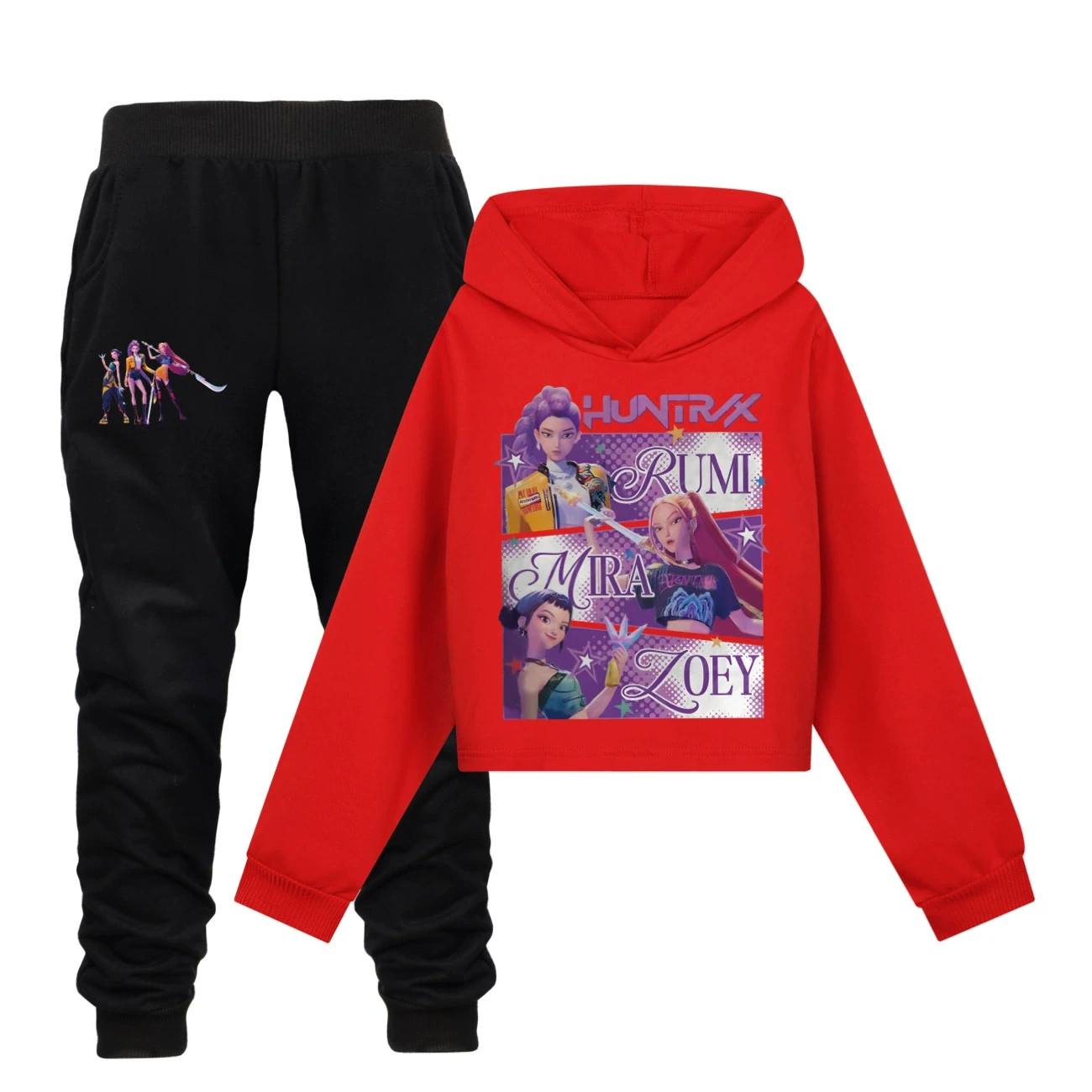 Cropped Hoodie Set — 4829 Edition, Style 20 · Set · Red