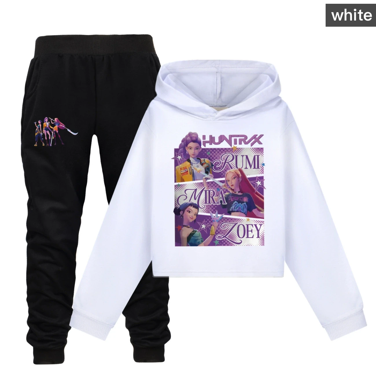 Cropped Hoodie Set — 4829 Edition, Style 21 · Set · White