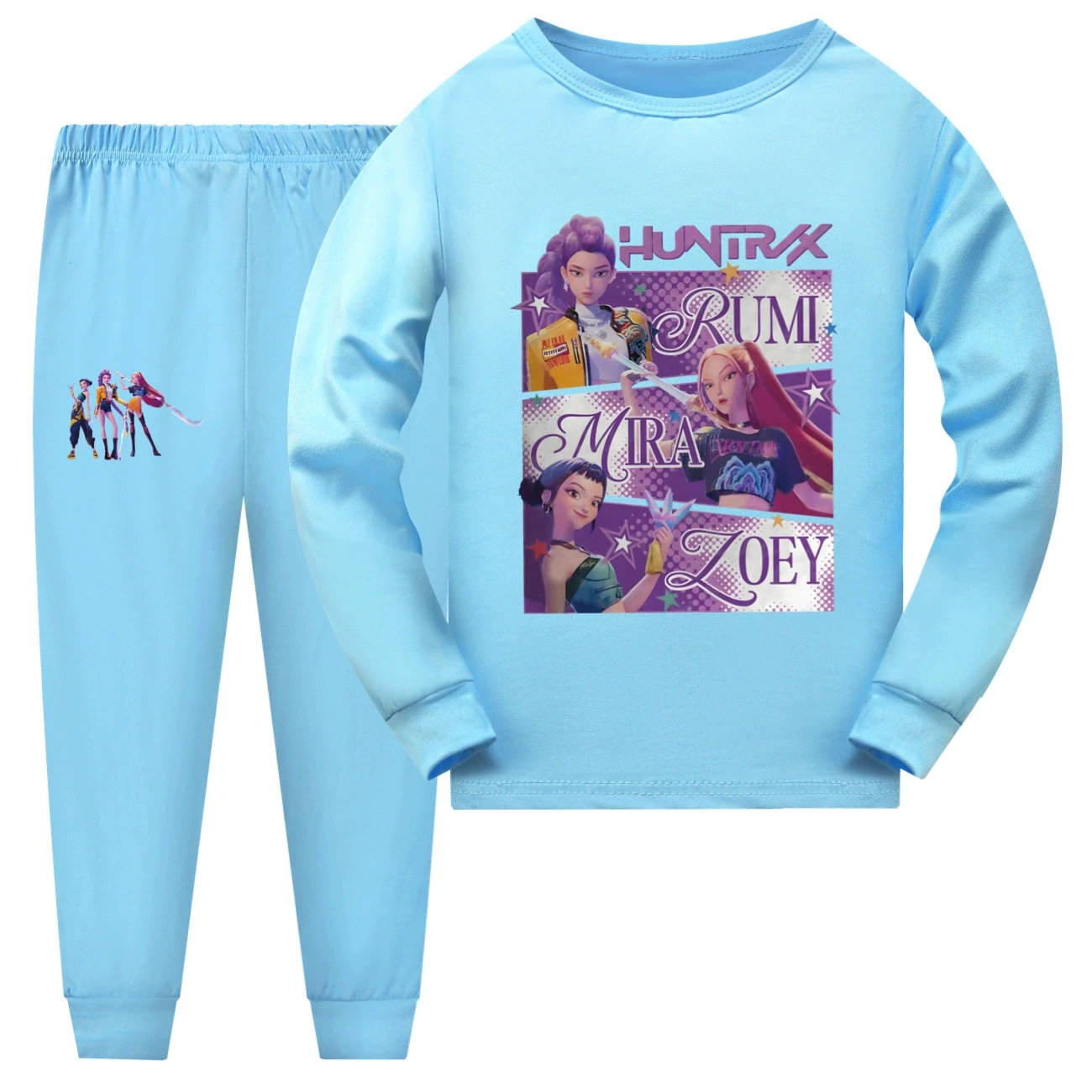 Family Lounge Set — 4829 Edition, Style 10 · Long Sleeve · Light Blue
