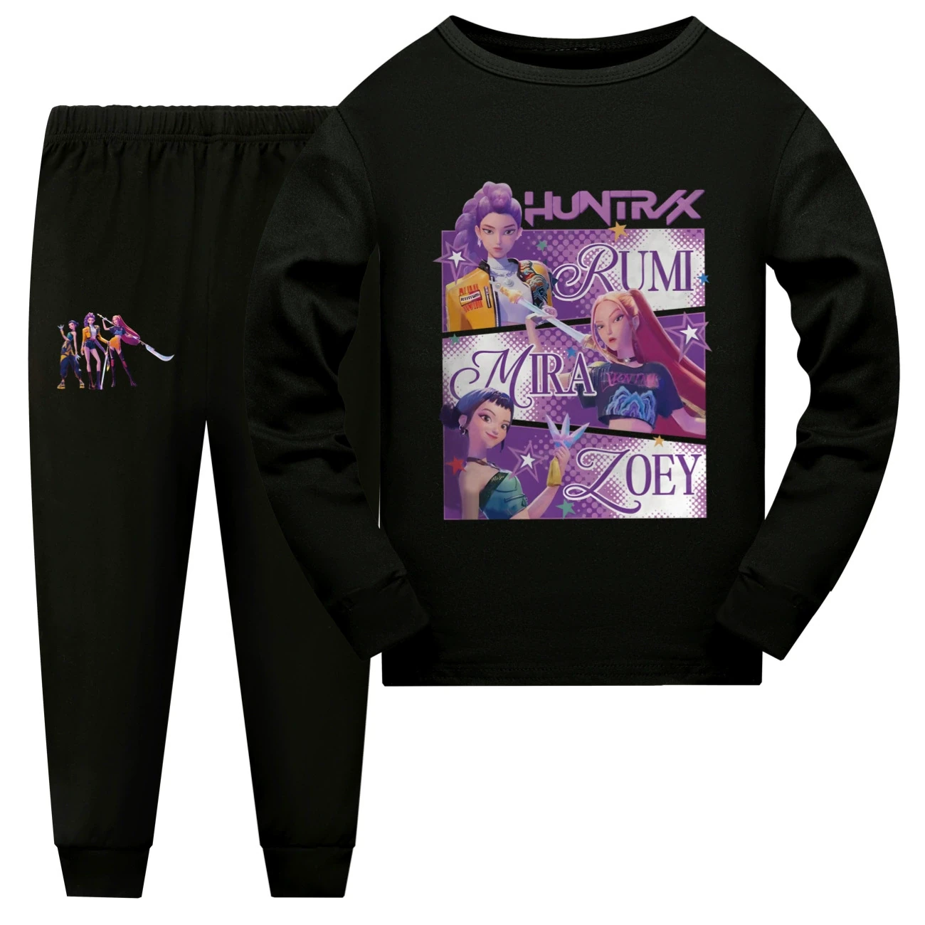 Family Lounge Set — 4829 Edition, Style 13 · Long Sleeve · Black