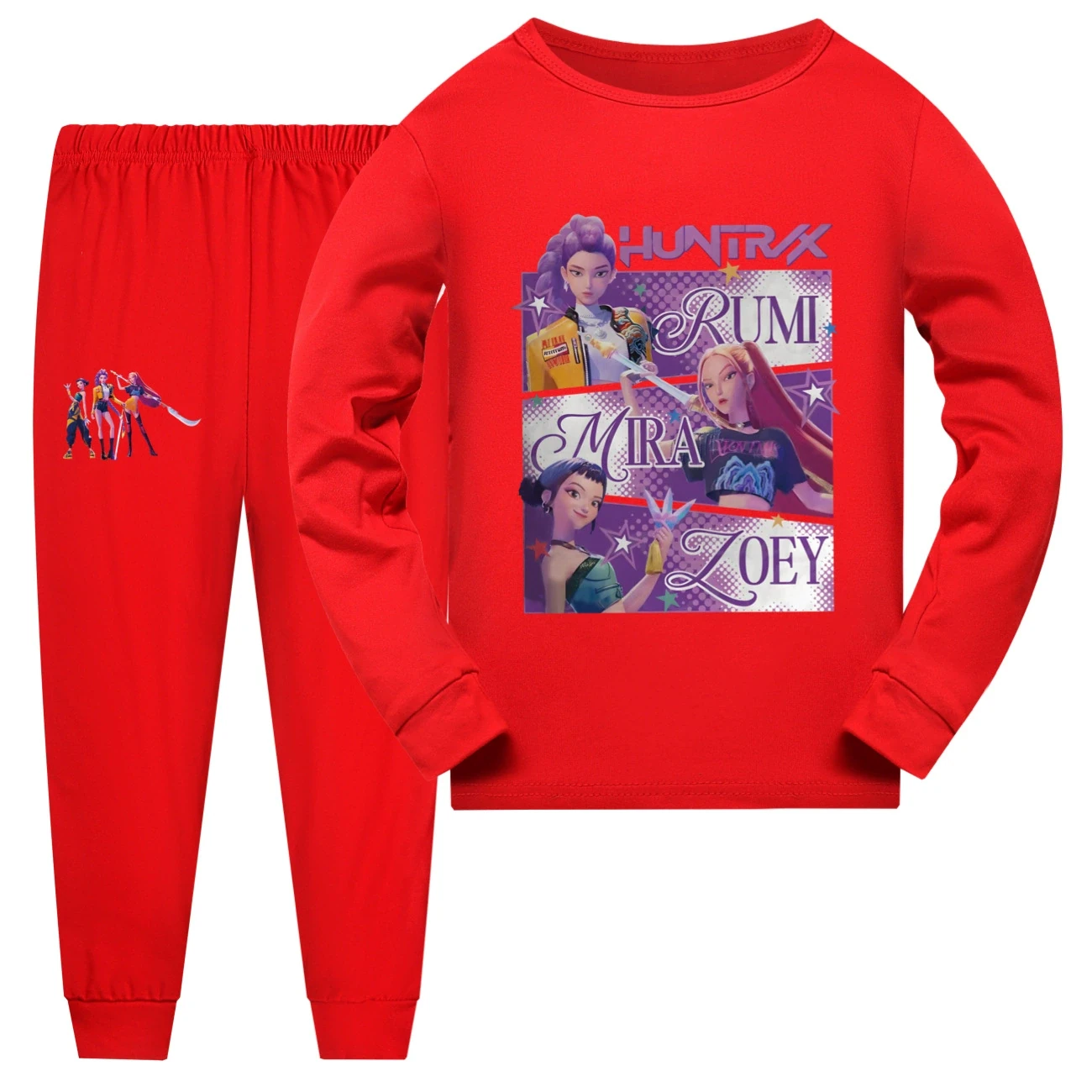 Family Lounge Set — 4829 Edition, Style 14 · Long Sleeve · Red