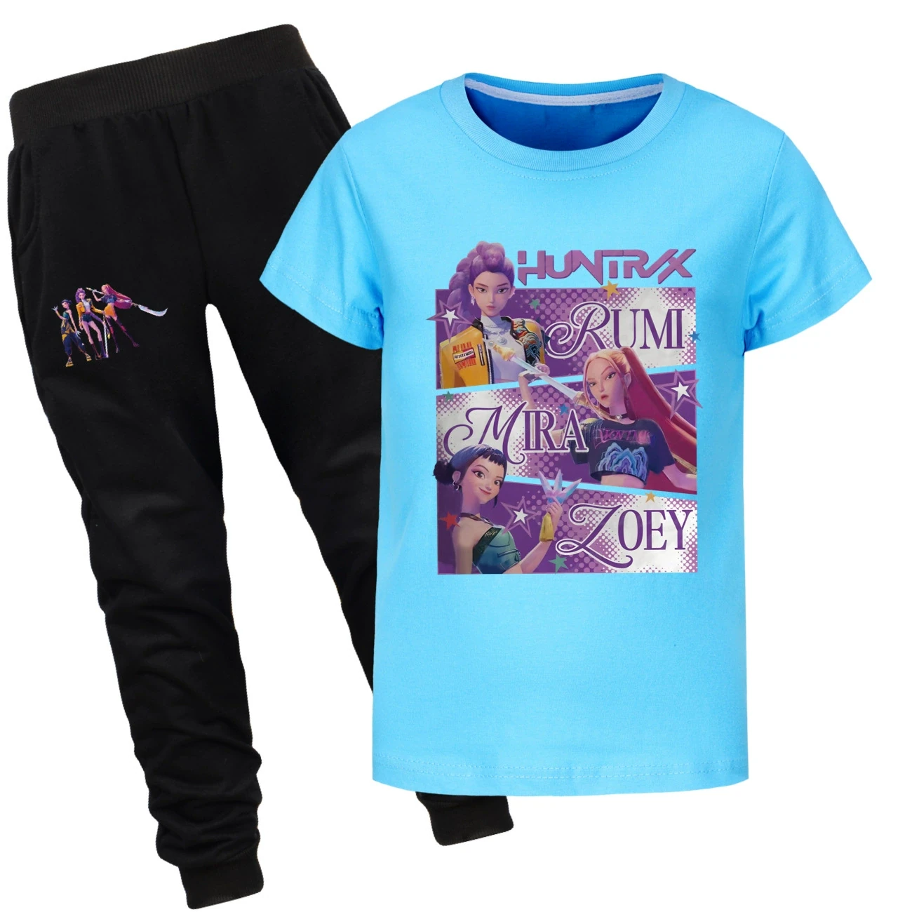 Graphic Tee & Jogger Set — 4829 Edition, Style 20 · Set · Light Blue