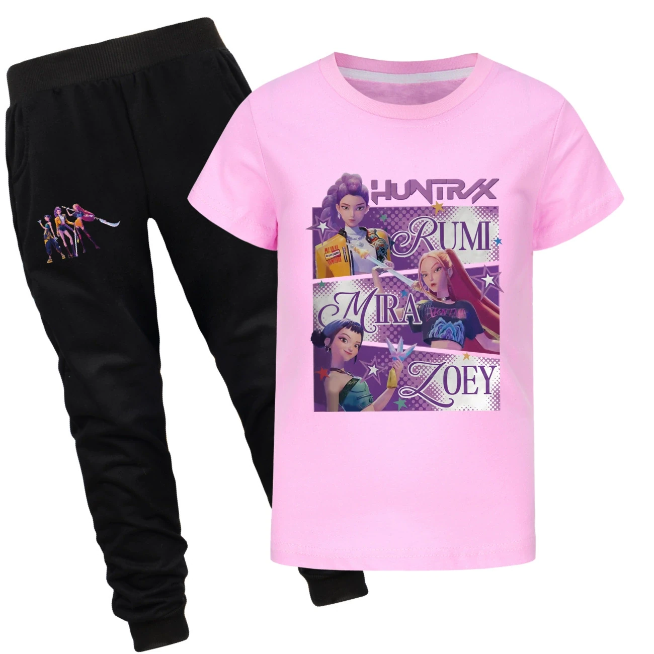 Graphic Tee & Jogger Set — 4829 Edition, Style 24 · Set · Pink