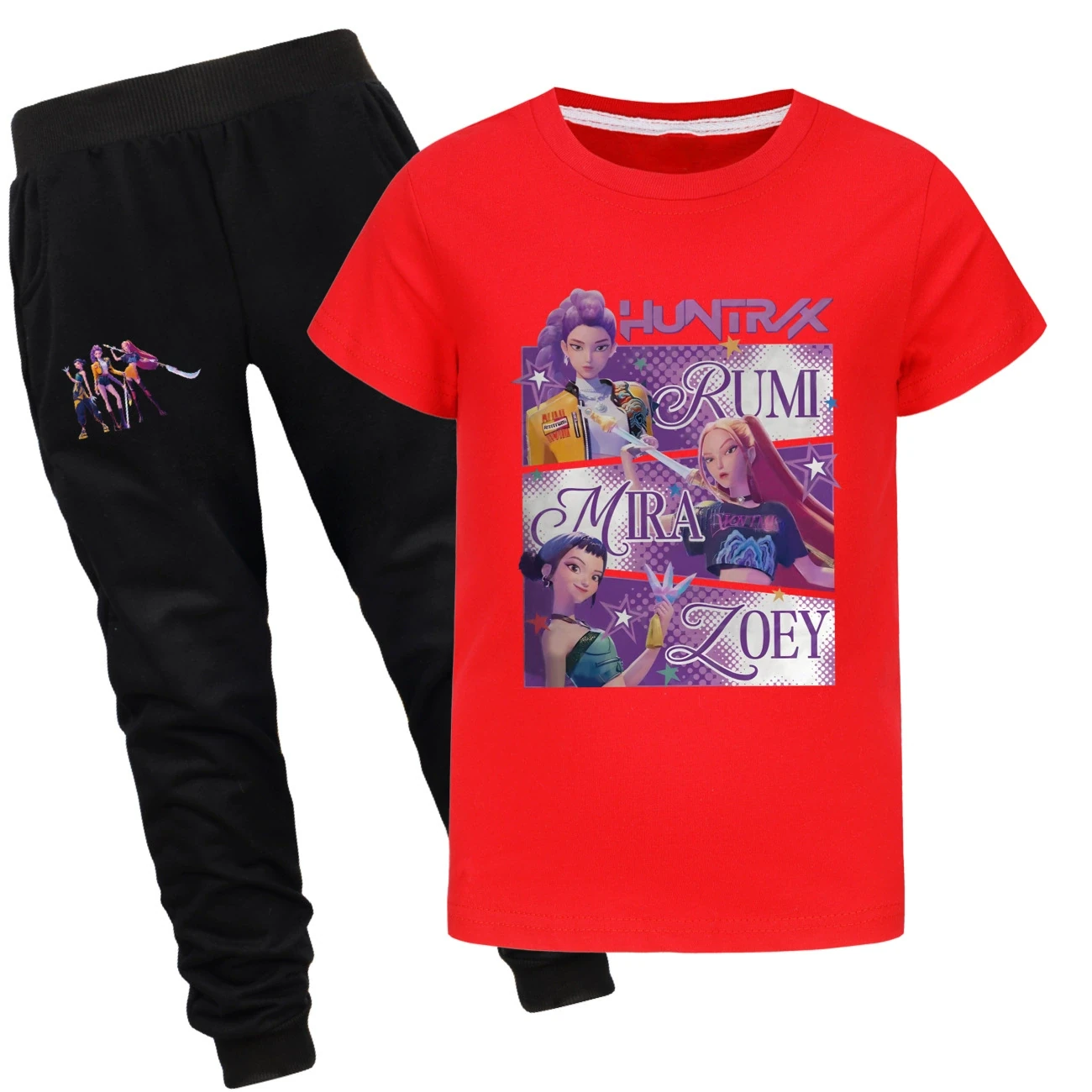Graphic Tee & Jogger Set — 4829 Edition, Style 28 · Set · Red