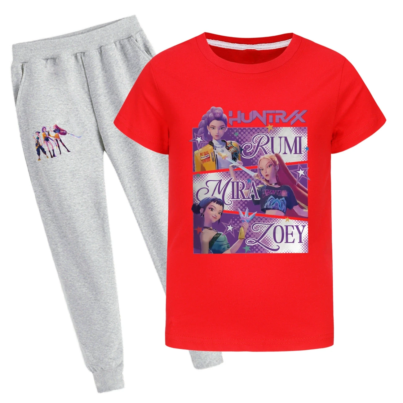 Graphic Tee & Jogger Set — 4829 Edition, Style 38 · Set · Red