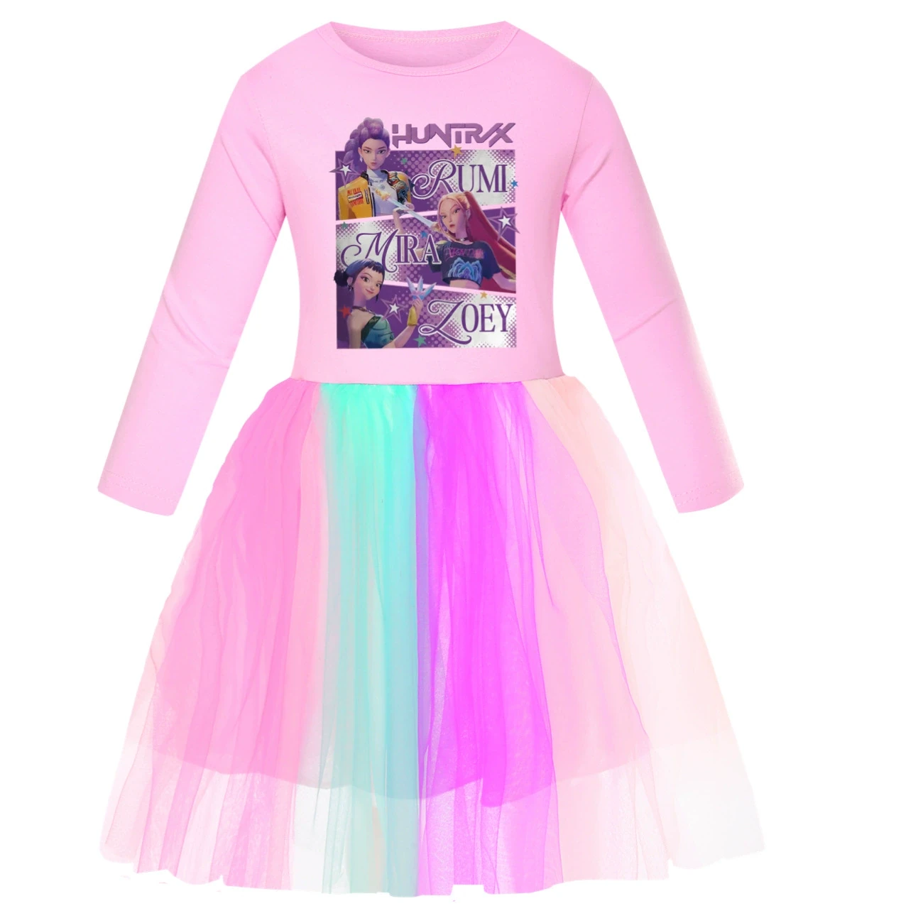 Rainbow Tulle Twirl Dress — 4829 Edition, Style 03 · Long Tulle · Pink