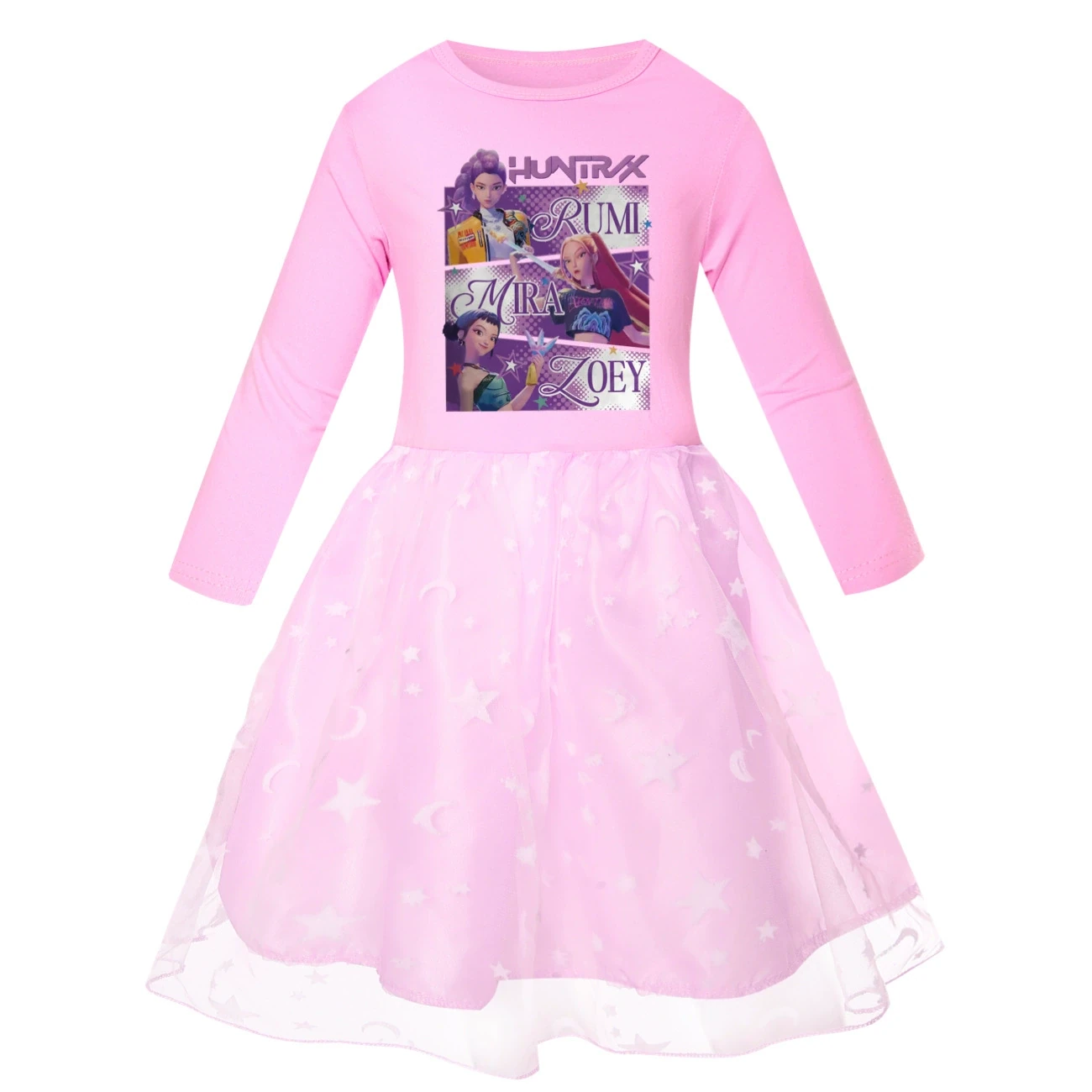Rainbow Tulle Twirl Dress — 4829 Edition, Style 04 · Star Tulle · Pink