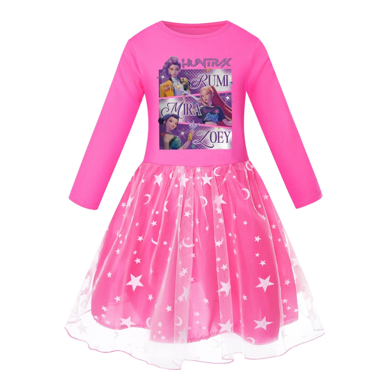Rainbow Tulle Twirl Dress — 4829 Edition, Style 05 · Star Tulle · Rose