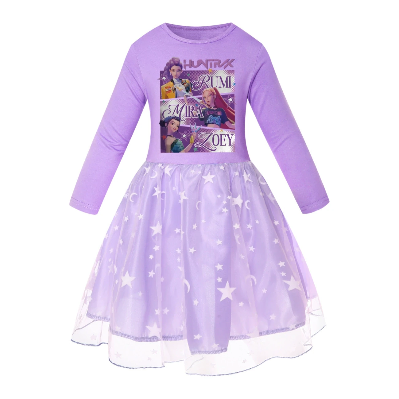 Rainbow Tulle Twirl Dress — 4829 Edition, Style 06 · Star Tulle · Purple