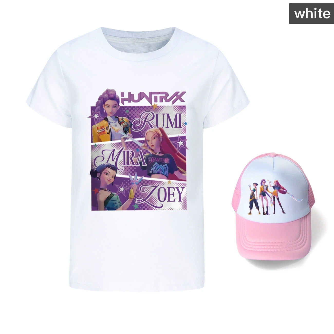 Graphic Tee & Sun Hat Set — 4829 Edition, Style 01 · White