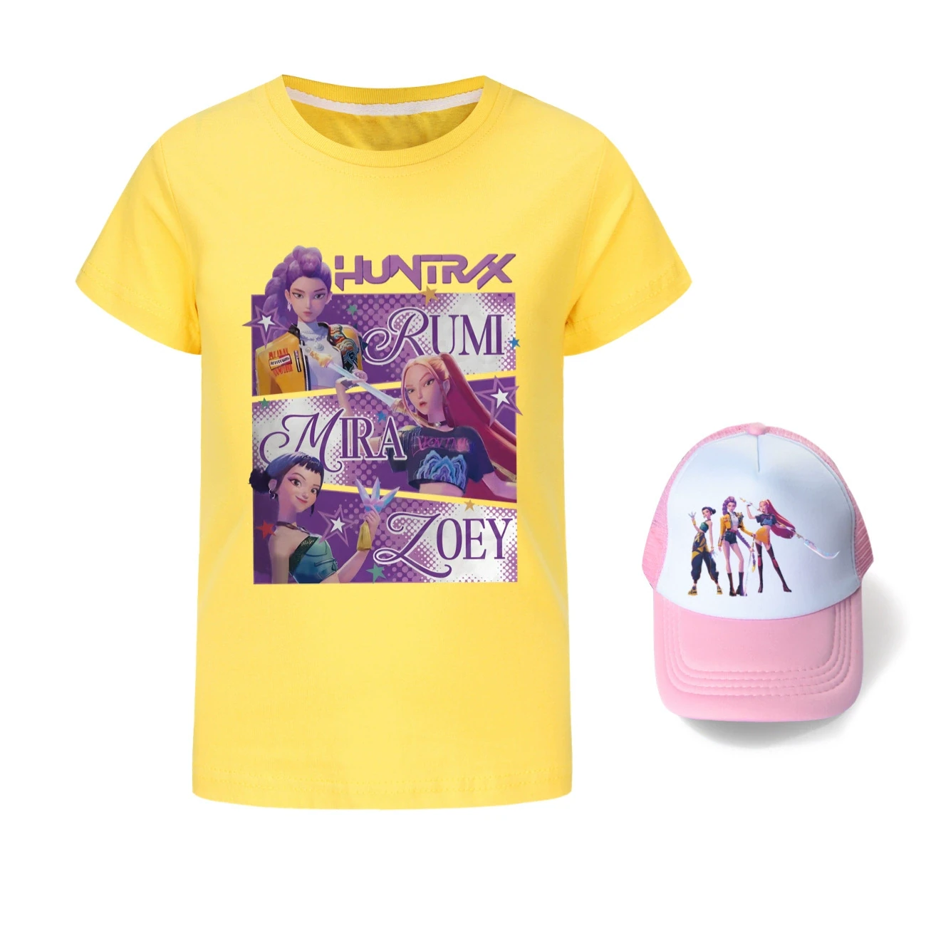 Graphic Tee & Sun Hat Set — 4829 Edition, Style 02 · Yellow