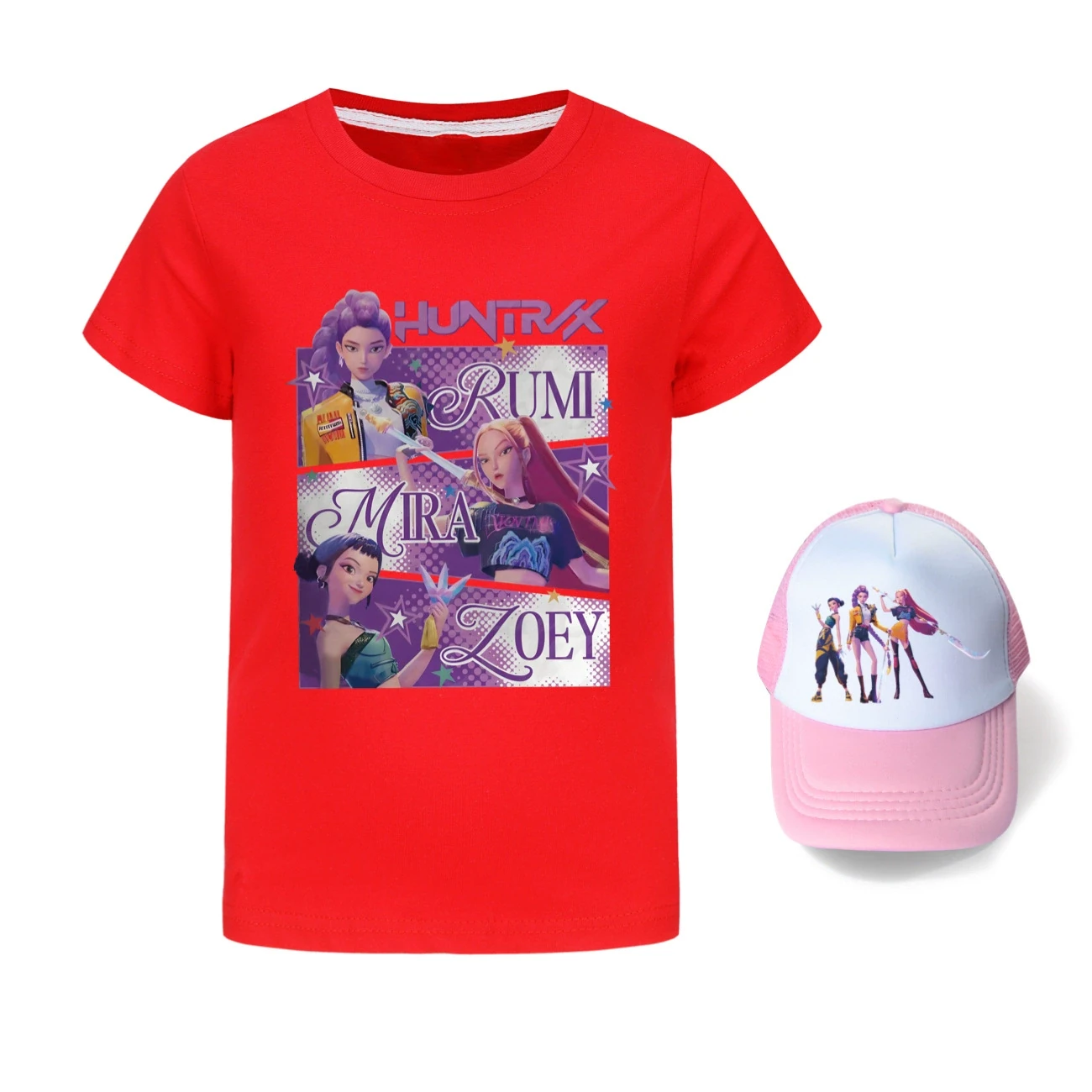 Graphic Tee & Sun Hat Set — 4829 Edition, Style 03 · Red
