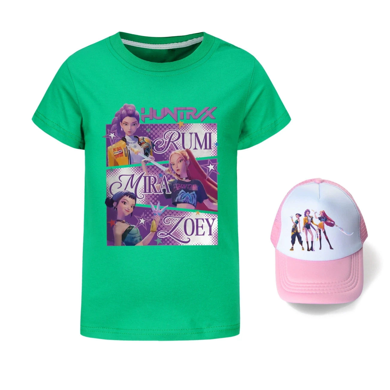 Graphic Tee & Sun Hat Set — 4829 Edition, Style 06 · Green