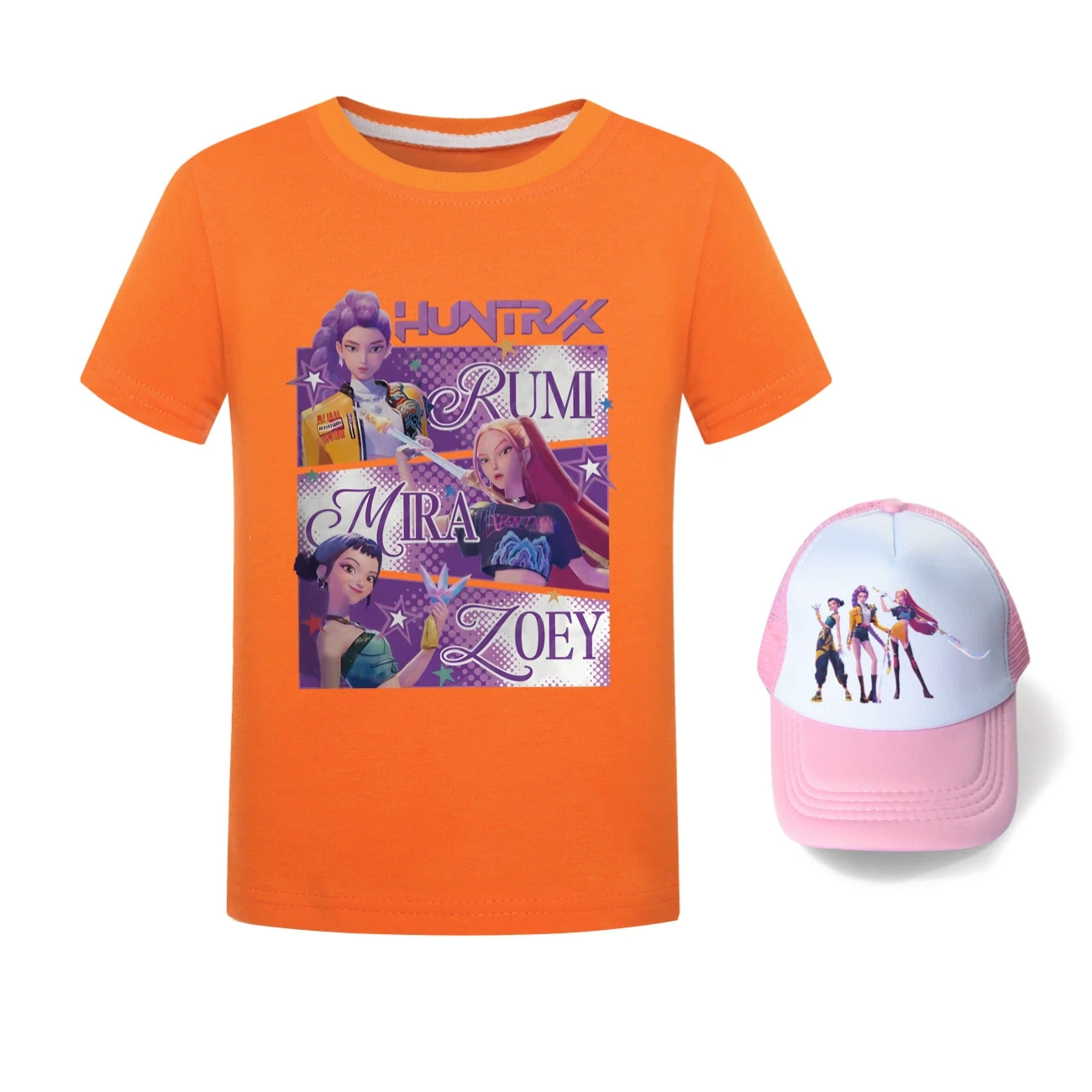 Graphic Tee & Sun Hat Set — 4829 Edition, Style 13 · Orange