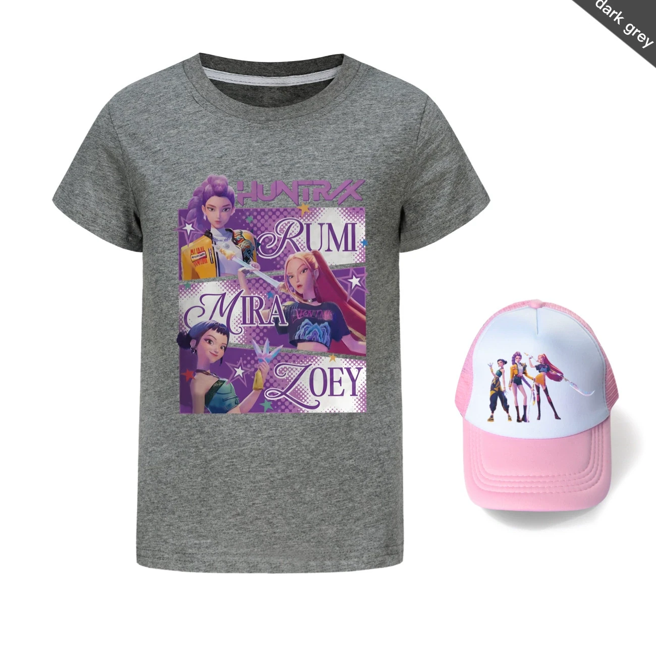 Graphic Tee & Sun Hat Set — 4829 Edition, Style 14 · Dark Grey