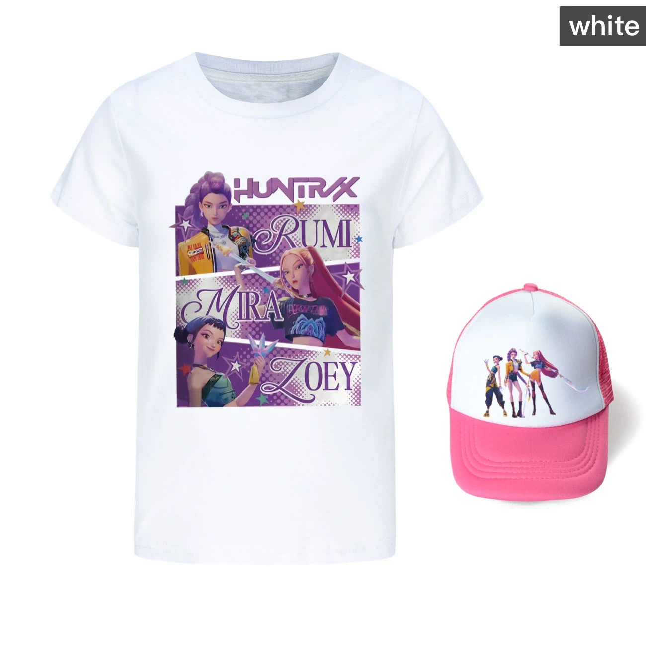 Graphic Tee & Sun Hat Set — 4829 Edition, Style 15 · White