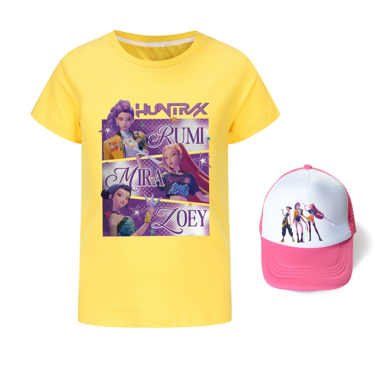Graphic Tee & Sun Hat Set — 4829 Edition, Style 16 · Yellow