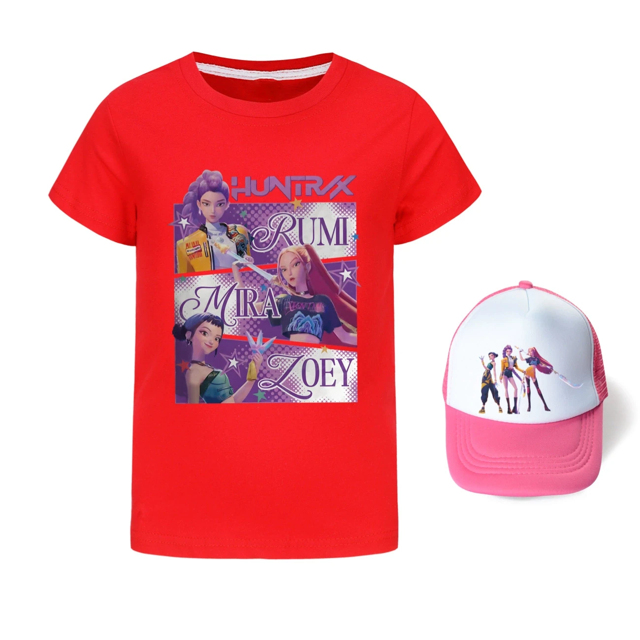 Graphic Tee & Sun Hat Set — 4829 Edition, Style 17 · Red
