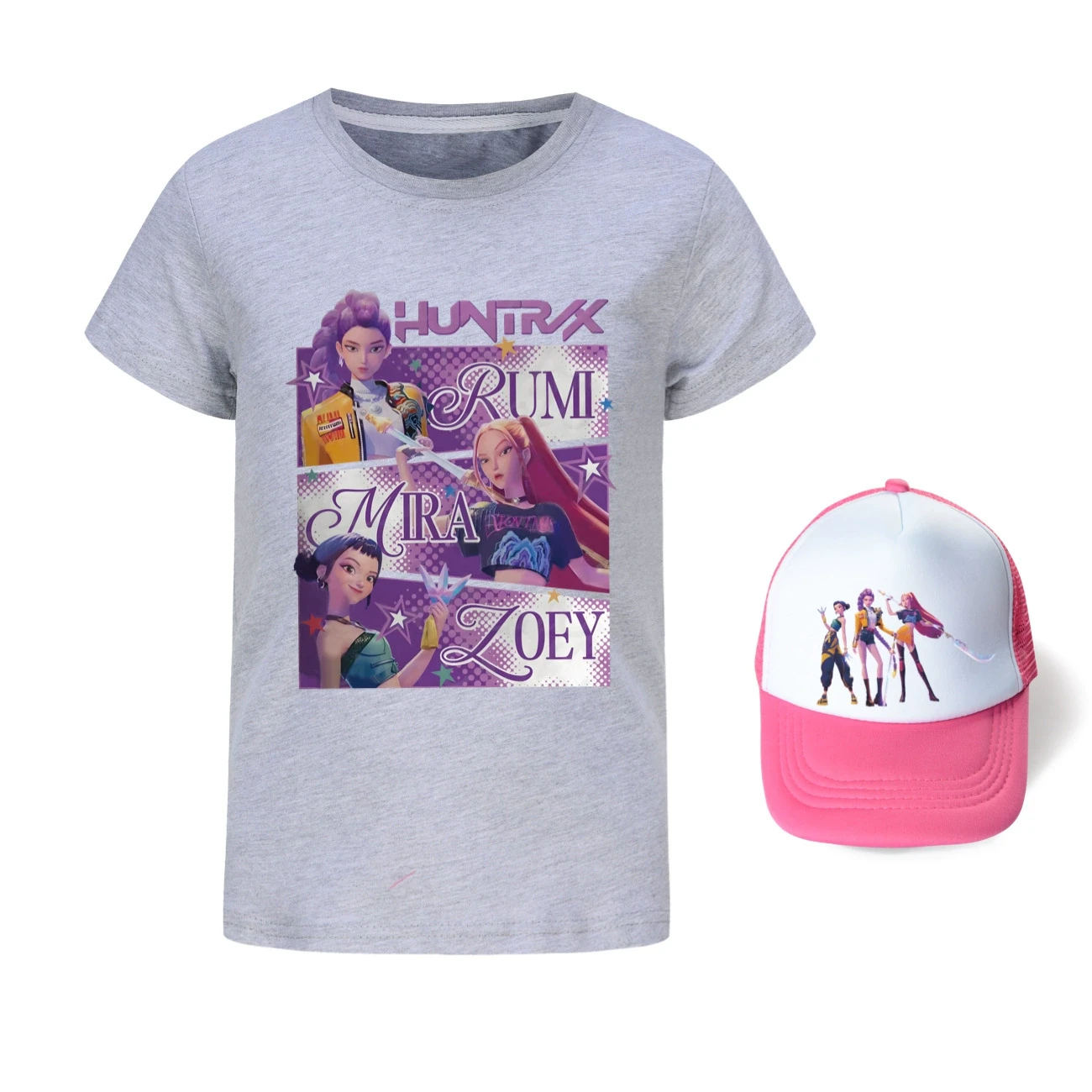 Graphic Tee & Sun Hat Set — 4829 Edition, Style 19 · Grey