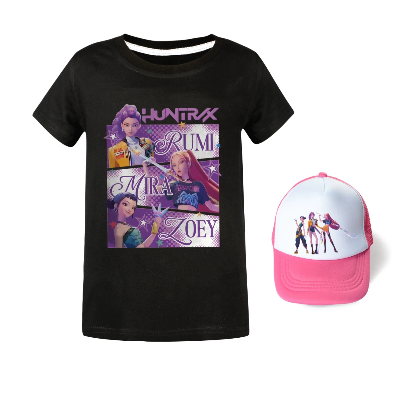Graphic Tee & Sun Hat Set — 4829 Edition, Style 21 · Black