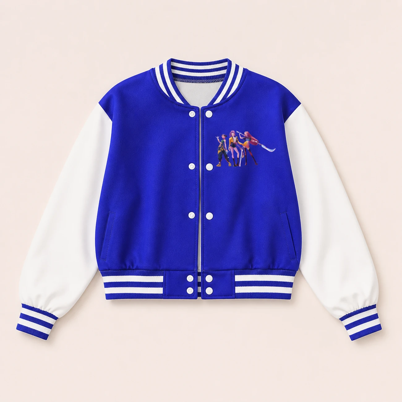 Cropped Graphic Varsity Jacket & Jogger Set product view