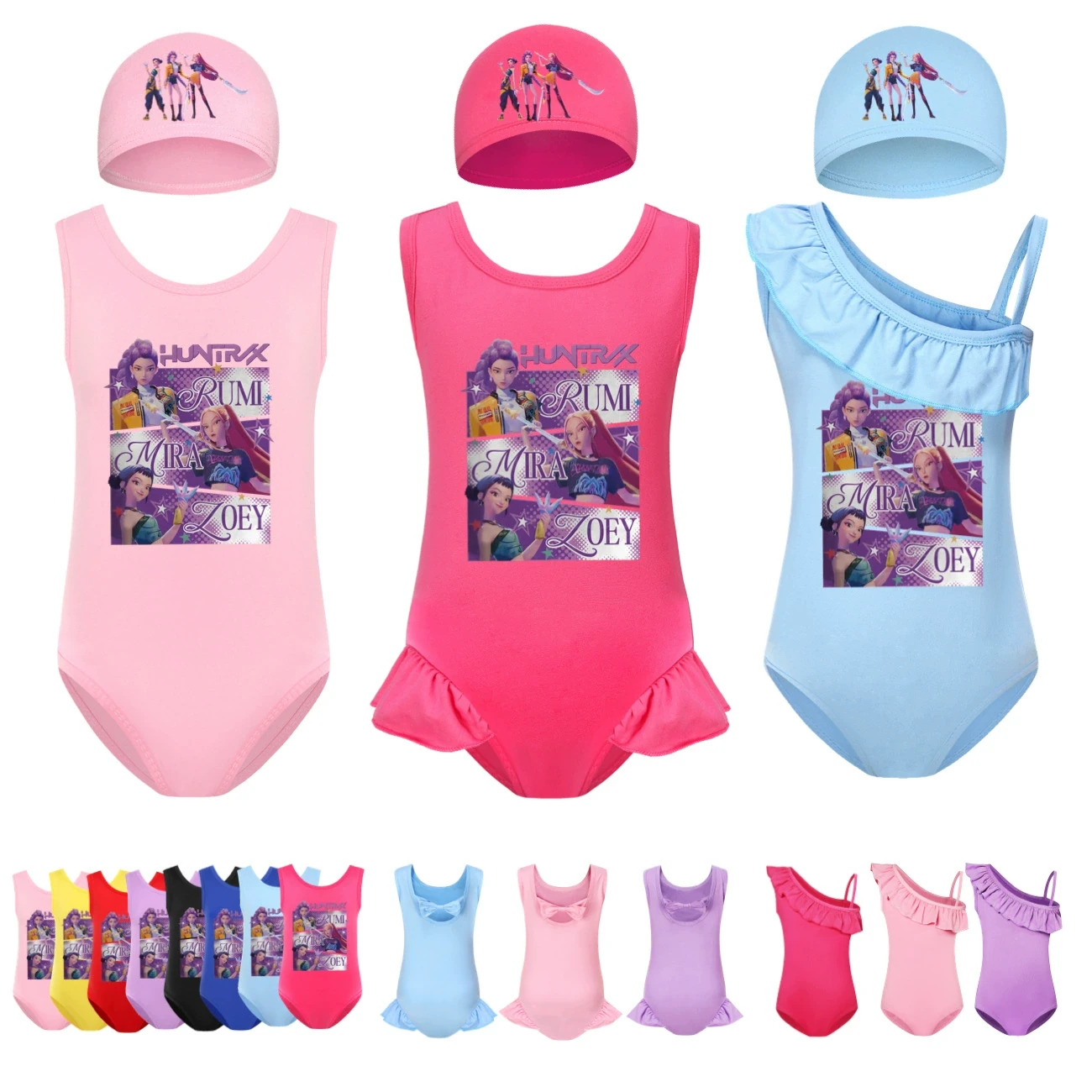 Girls’ Swimsuit & Cap Set — 4829 Edition, clean product view