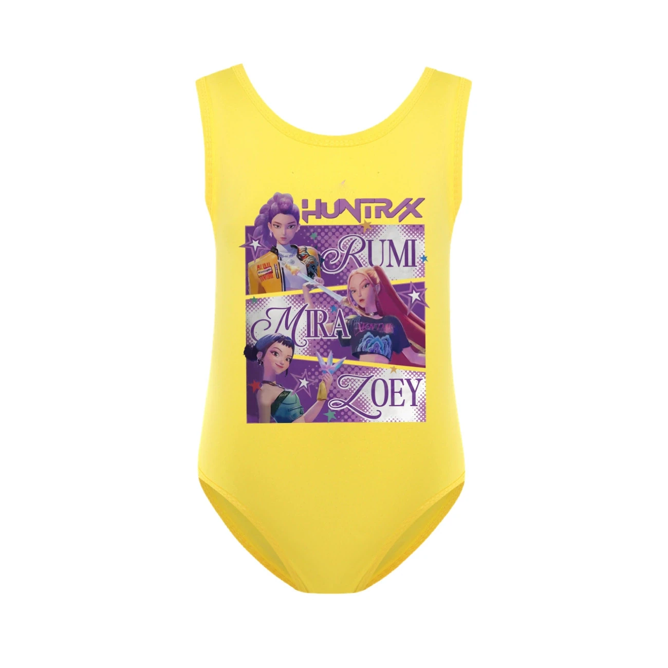 Girls’ Swimsuit & Cap Set — 4829 Edition, Style 26 · Yellow