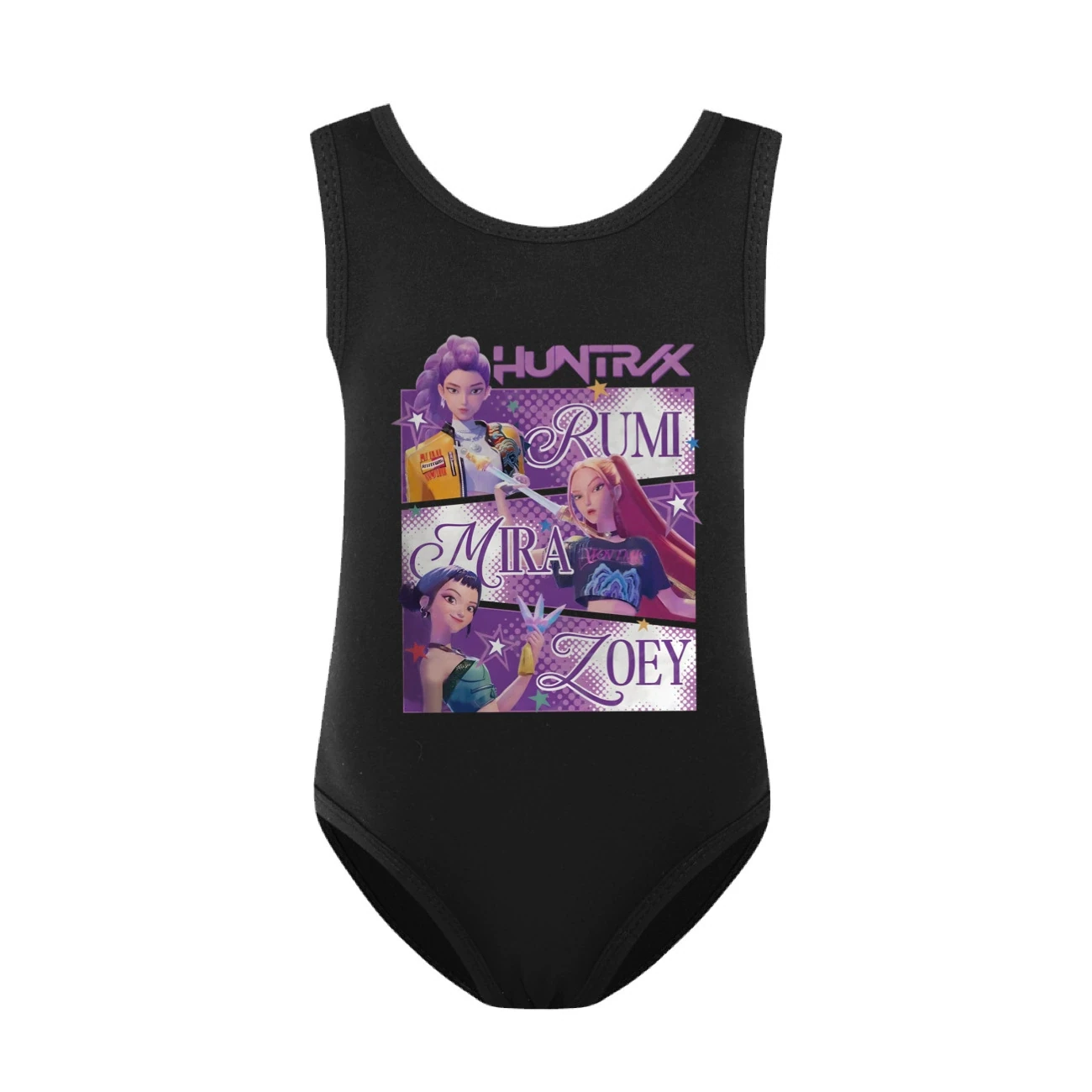 Girls’ Swimsuit & Cap Set — 4829 Edition, Style 29 · Black