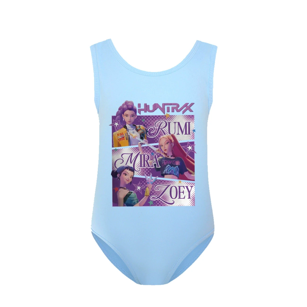 Girls’ Swimsuit & Cap Set — 4829 Edition, Style 31 · Light Blue