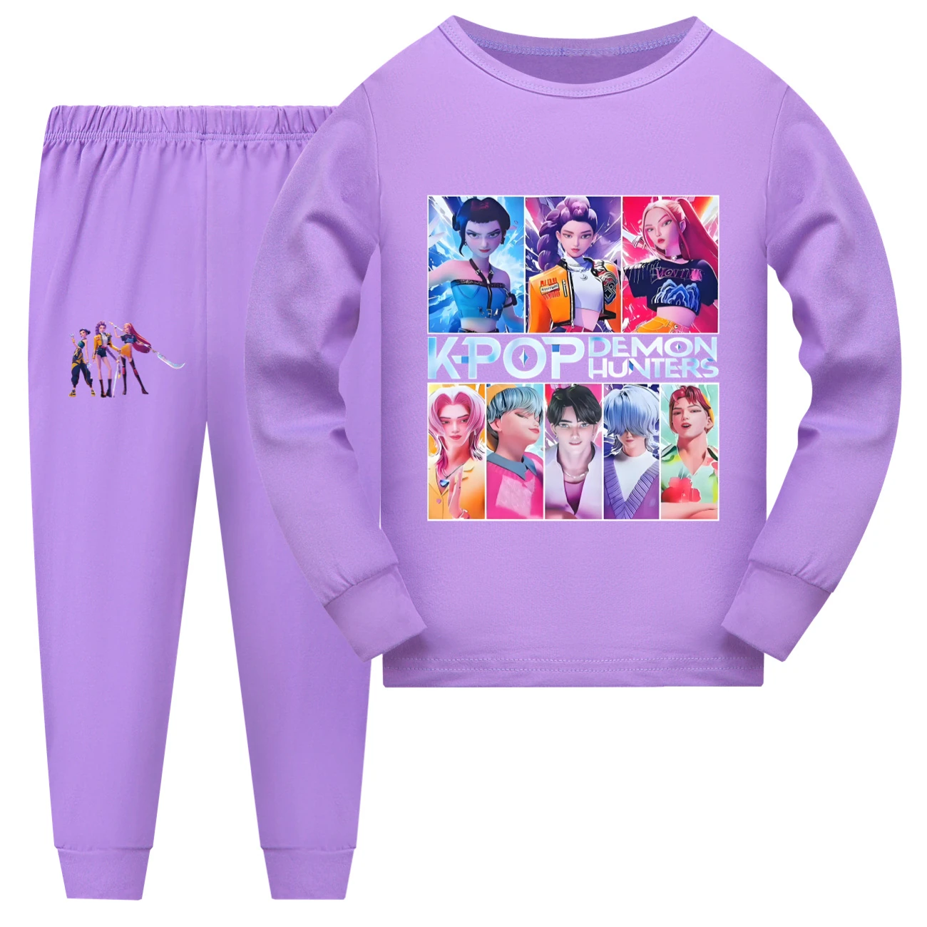 Family Lounge Set — 4855 Edition, Style 09 · Long Sleeve · Purple