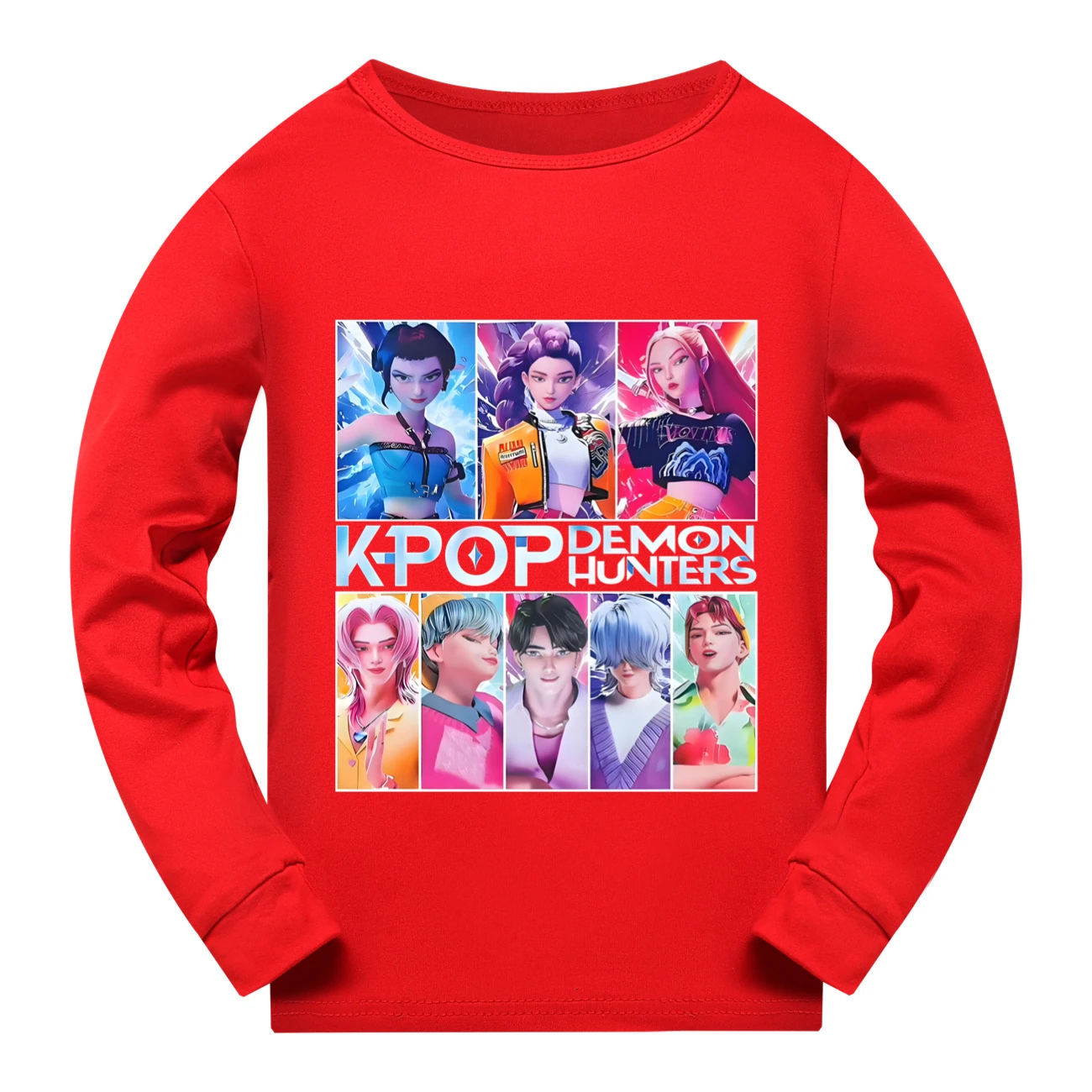 Kids’ Long & Short Sleeve Tee Collection — 4855 Edition, Style 06 · Long Sleeve · Red