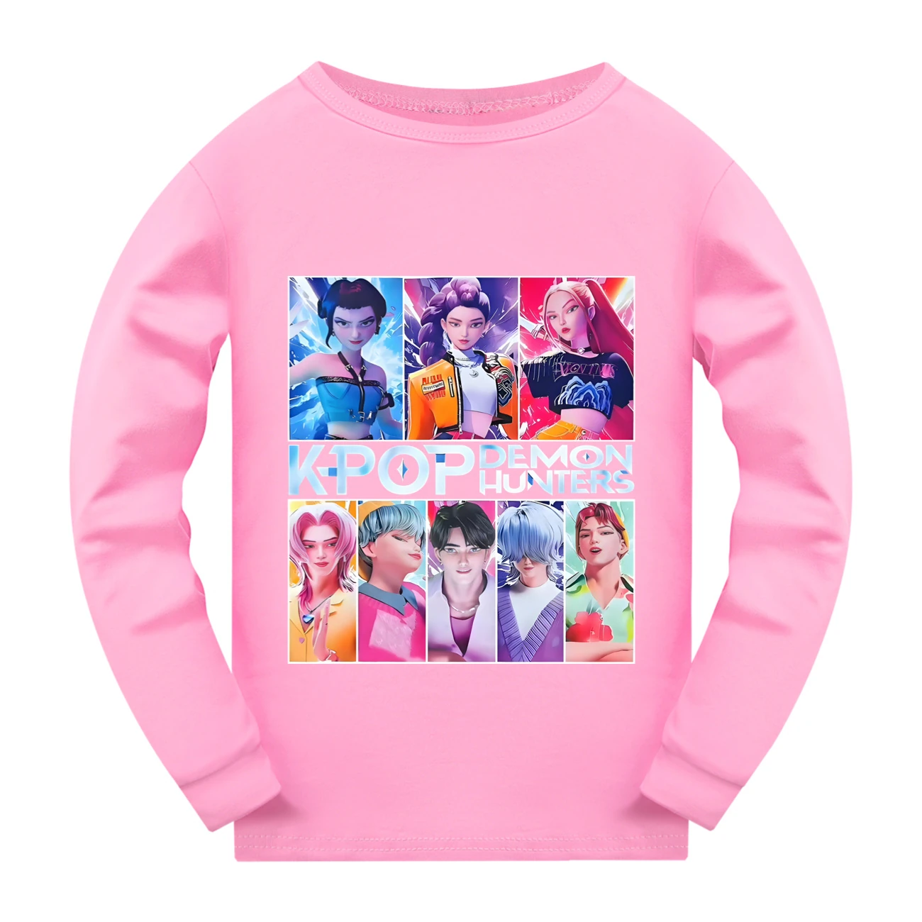 Kids’ Long & Short Sleeve Tee Collection — 4855 Edition, Style 07 · Long Sleeve · Pink