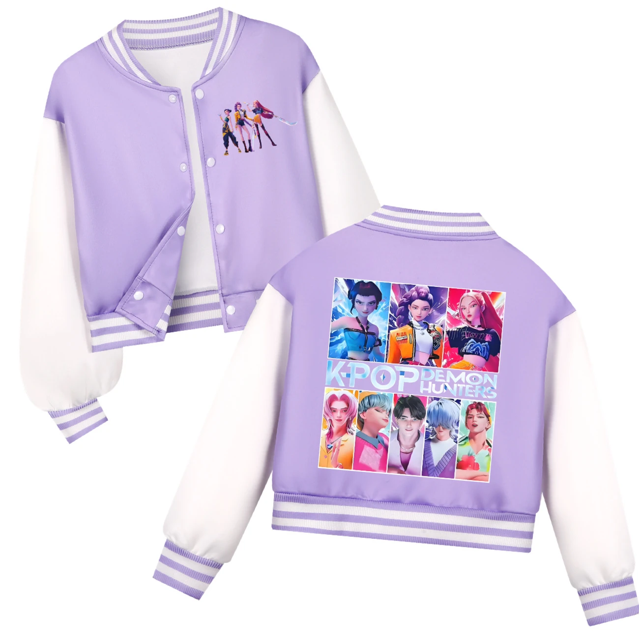 Kids’ Varsity Jacket & Jogger Set — 4855 Edition, Style 04 · Purple