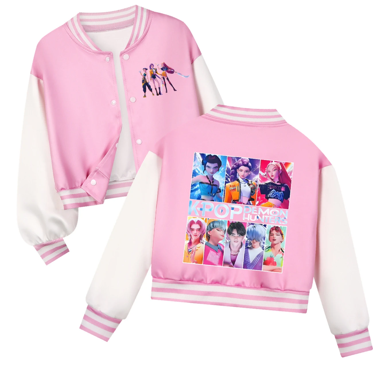 Kids’ Varsity Jacket & Jogger Set — 4855 Edition, Style 06 · Pink