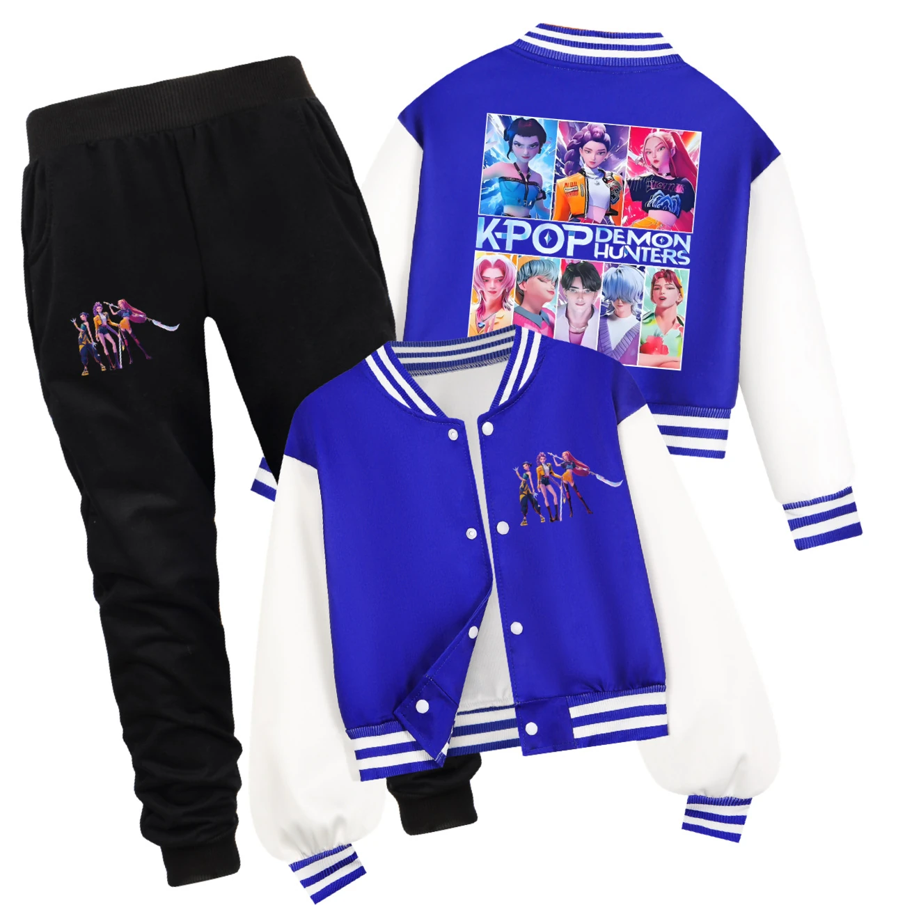 Kids’ Varsity Jacket & Jogger Set — 4855 Edition, Style 07 · Set · Blue