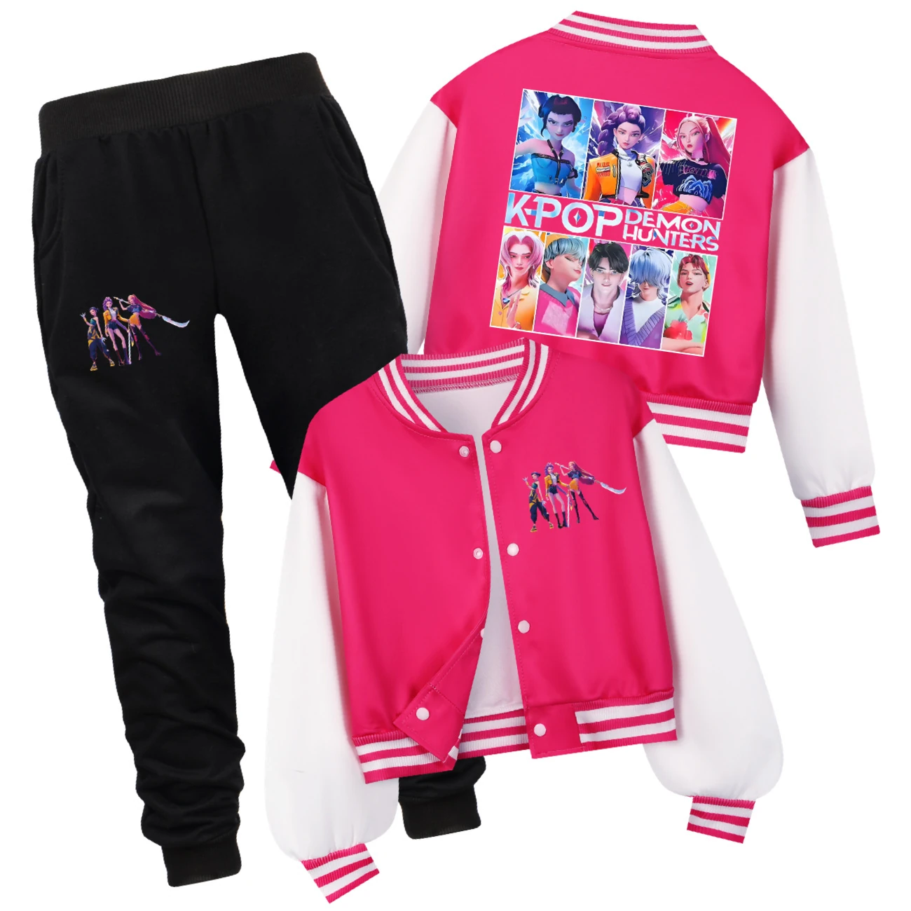 Kids’ Varsity Jacket & Jogger Set — 4855 Edition, Style 11 · Set · Rose