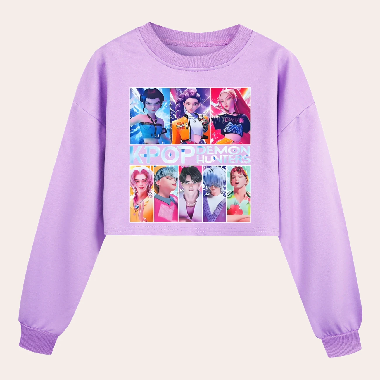 Girls’ Cropped Sweatshirt Set — 4855 Collection B product view