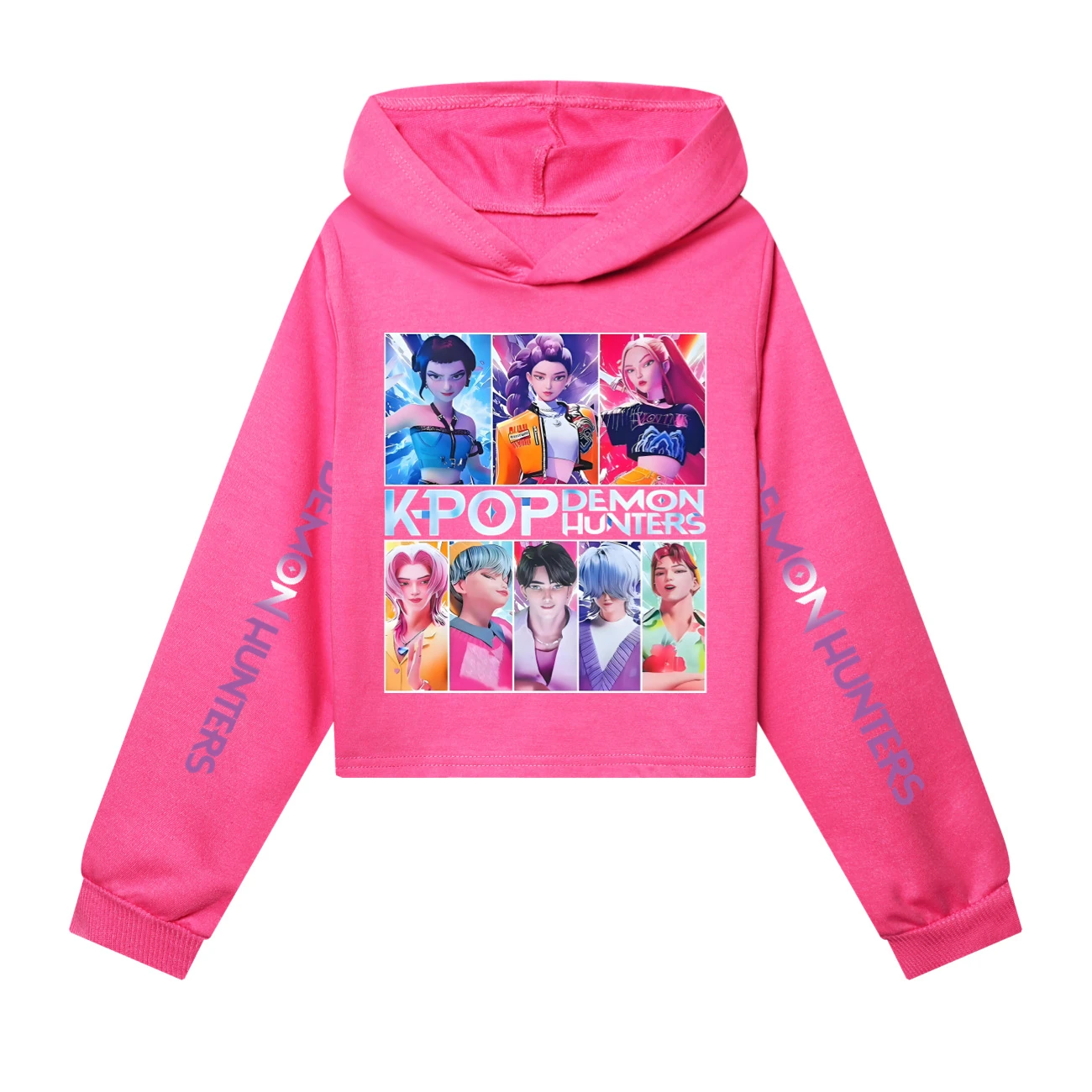 Girls’ Cropped Sweatshirt Set — 4855 Collection A, Style 03 · Rose
