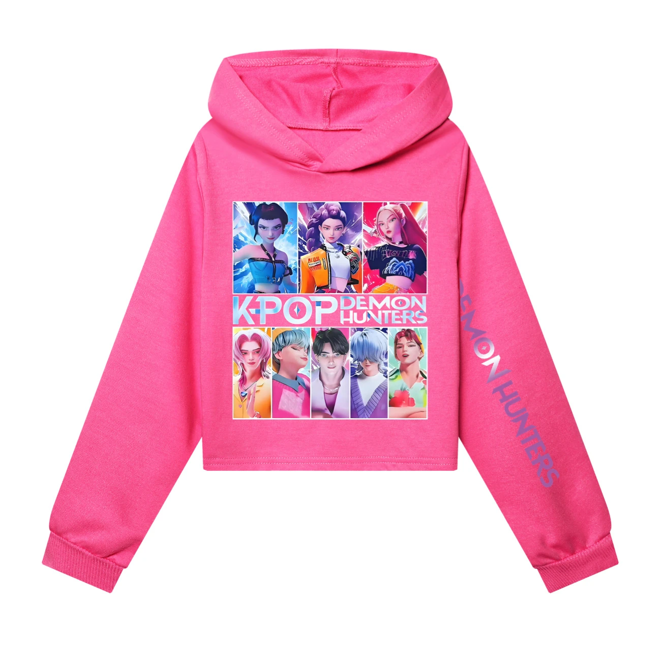 Girls’ Cropped Sweatshirt Set — 4855 Collection A, Style 10 · Rose