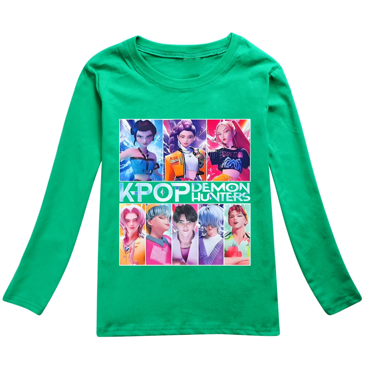 Kids’ Long-Sleeve Tee & Jogger Set — 4855 Edition, Style 05 · Green
