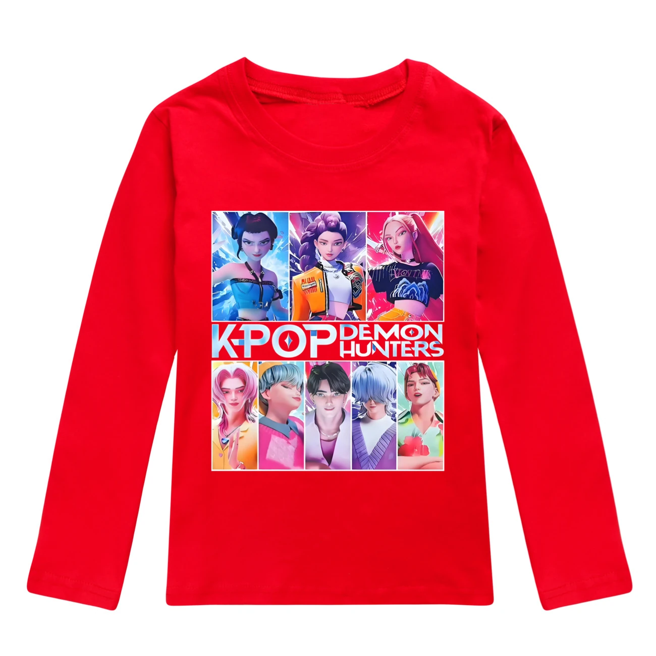 Kids’ Long-Sleeve Tee & Jogger Set — 4855 Edition, Style 07 · Red