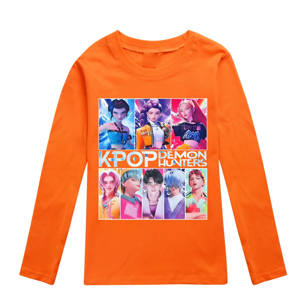 Kids’ Long-Sleeve Tee & Jogger Set — 4855 Edition, Style 09 · Orange