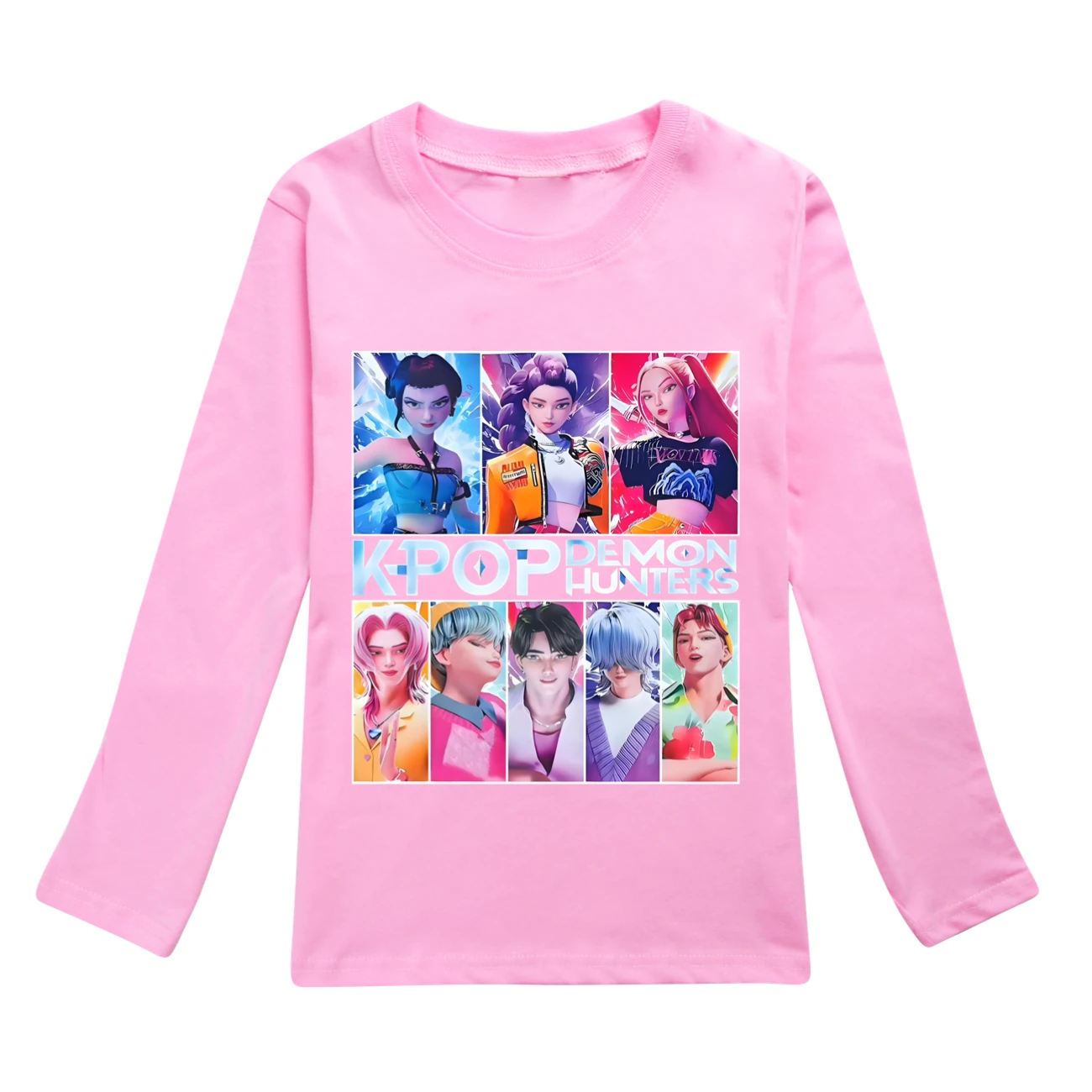 Kids’ Long-Sleeve Tee & Jogger Set — 4855 Edition, Style 12 · Pink