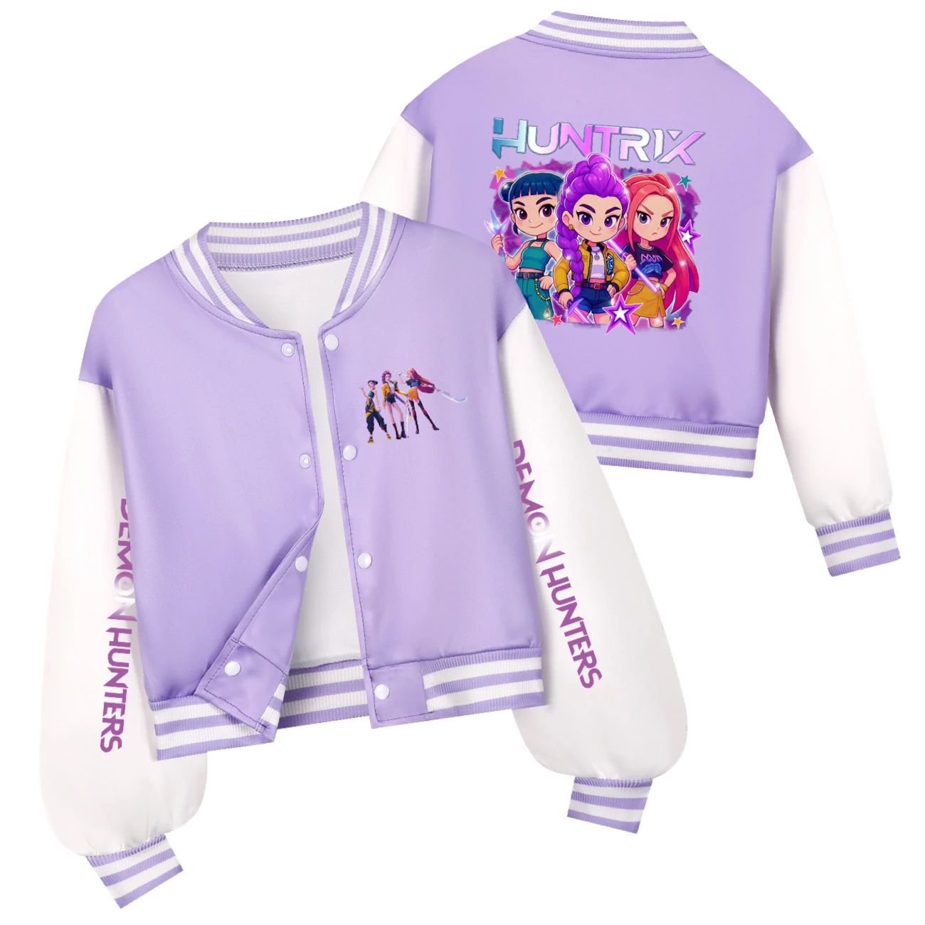 Kids’ Varsity Jacket & Jogger Set — 5051 Edition, Style 04 · Purple